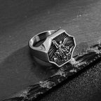 Anillo Exclusivo del Arcángel San Miguel Hecho a Mano - Expresión de Fe Diaria