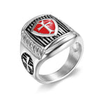 Anillo con Cruz del Escudo Templario - Un Emblema Sagrado de Valor y Fe