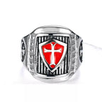 Anillo con Cruz del Escudo Templario - Un Emblema Sagrado de Valor y Fe