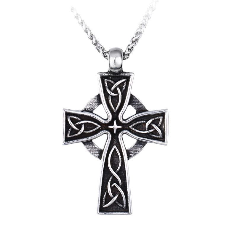 Collier croix celtique vintage Trinity sacrée : Un symbole divin de foi et d'héritage