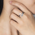 Anillo ajustable de la fe de la cruz bendita: paz, esperanza, amor