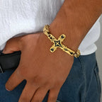 Pulsera de hombre Hierro y Fe: Fuerza y Redención en cada eslabón