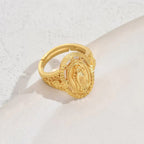 El Anillo de Nuestra Señora de Guadalupe de Estilo Vintage y Clásico: Un Homenaje Atemporal a la Fe y la Elegancia