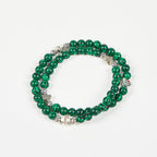 Bracelet Chapelet Malachite Verte Croix J'aime Jésus Foi