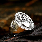 Anillo de 3 colores del Sagrado Corazón de Jesús, Cruz, Fe, Espíritu, Bendición