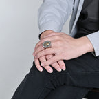Anillo de 3 colores del Sagrado Corazón de Jesús, Cruz, Fe, Espíritu, Bendición