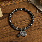 Jérusalem : Bracelet inspiré de la pierre noire brillante — Un symbole de foi
