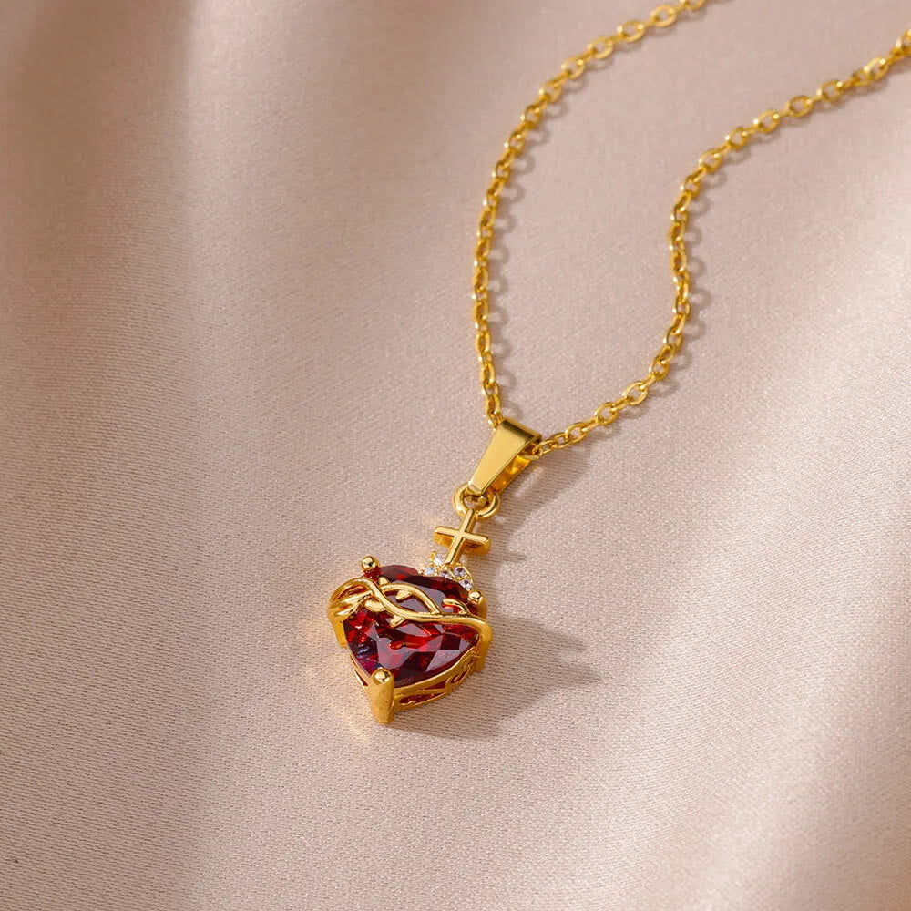 Collar de cruz de amor moderno y minimalista: una impresionante fusión de diseño contemporáneo y simbolismo atemporal