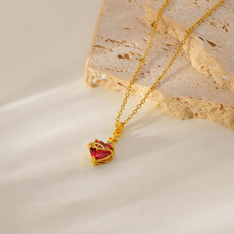Collar de cruz de amor moderno y minimalista: una impresionante fusión de diseño contemporáneo y simbolismo atemporal