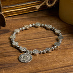 Bracelet Rosaire Crucifix Saint-Benoît : Accessoire chrétien intemporel pour l'expression quotidienne de la foi