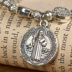 Bracelet Rosaire Crucifix Saint-Benoît : Accessoire chrétien intemporel pour l'expression quotidienne de la foi