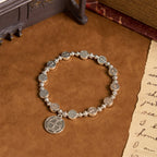 Bracelet Rosaire Crucifix Saint-Benoît : Accessoire chrétien intemporel pour l'expression quotidienne de la foi