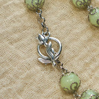 Chapelet Perles Vertes Lumineuses Bracelet : Douce Lumière de Foi