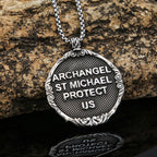 Collier pendentif en acier inoxydable Croix Ailes d'ange avec chaînes