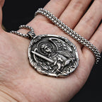 Collier pendentif en acier inoxydable Croix Ailes d'ange avec chaînes