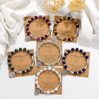 Bracelet extensible de pierres précieuses multicolores avec médaille miraculeuse : une connexion spirituelle unique