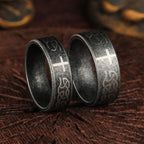 Bague artisanale en argent 925 vieilli avec nœud et croix celtiques : expression d'une identité fidèle