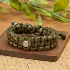 Pulsera de Paracord de San Benito, Estilo Vintage, Duradera y Hecha a Mano