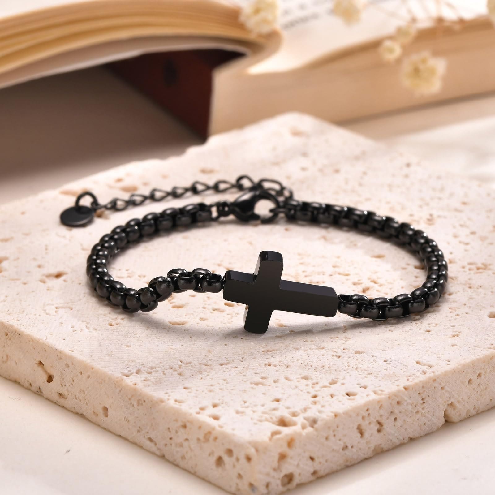 Bracelets minimalistes chaîne croisée : Deux couleurs avec carte de vœux
