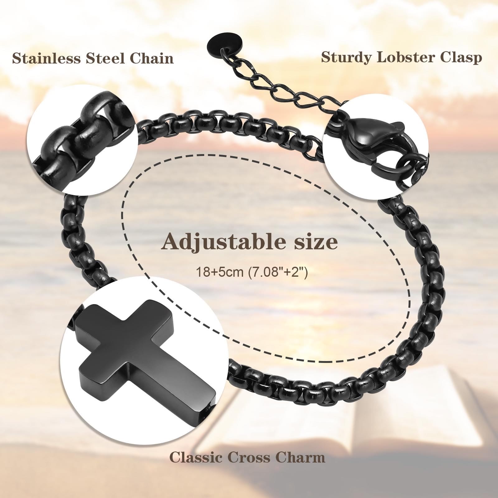 Bracelets minimalistes chaîne croisée : Deux couleurs avec carte de vœux