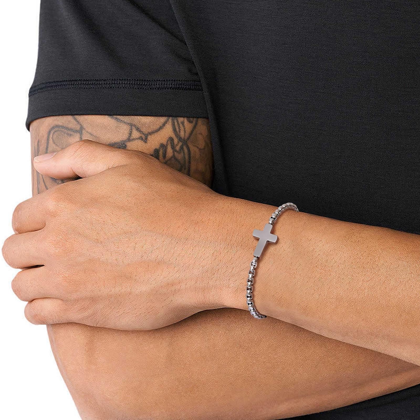 Bracelets minimalistes chaîne croisée : Deux couleurs avec carte de vœux