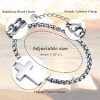 Bracelets minimalistes chaîne croisée : Deux couleurs avec carte de vœux