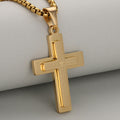 Collar Minimalista de Cruz Tricolor que Encarna Fe y Sencillez