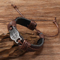 Pulsera clásica de cuero de San Benito de 2 colores: Símbolo de fe y coraje