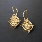 Boucles d'oreilles pendantes Cœur Sacré style vintage : Bijoux Foi et Dévotion VIP