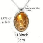 Collier Pendentif Crèche en Verre