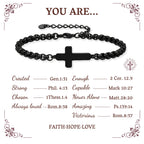 Bracelets minimalistes chaîne croisée : Deux couleurs avec carte de vœux