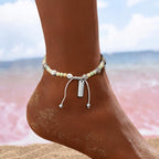 Bracelet de cheville de bénédiction de Saint Benoît bicolore avec perles de pierre naturelle douce