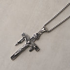 Collier Croix INRI en Argent Sterling Artistique : Une Fusion Unique d'Art et de Foi
