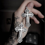 Boucles d'oreilles pendantes croix filigranées vintage : Bijoux quotidiens audacieux