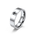 Anillos cruzados minimalistas de dos colores: Moda inspirada en la fe