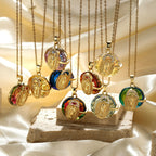 Colliers Cristallins Multicolores de la Vierge Marie : Bijoux Artistiques Remplis de Foi