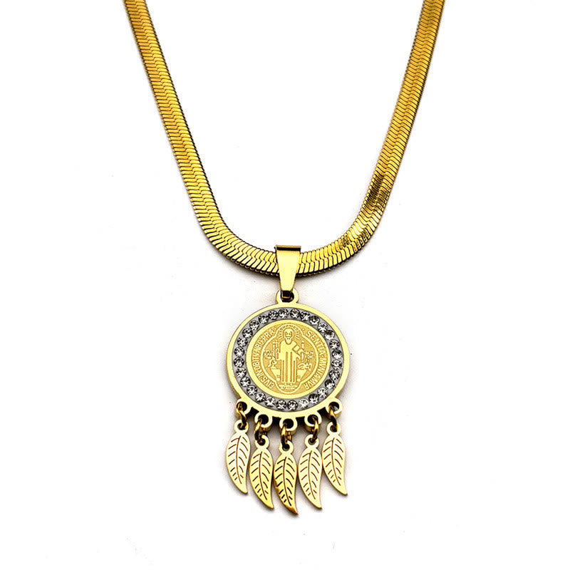 Collier pendentif icône sainte : Bijoux artistiques avec accents de zircon