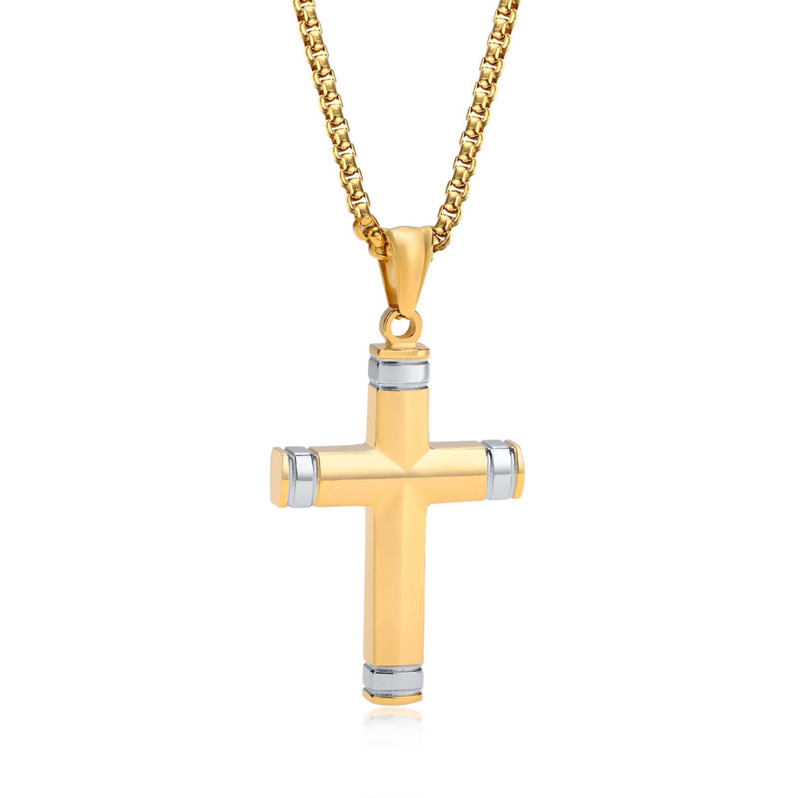 Multi - Color Cross Necklace with Scripture: Personalized Faith Wear
