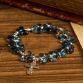 Bracelet Papillon Bleu Scintillant « Ailes de Dévotion »