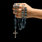 Bracelet de prière papillon bleu scintillant Ailes de dévotion, chapelet animal