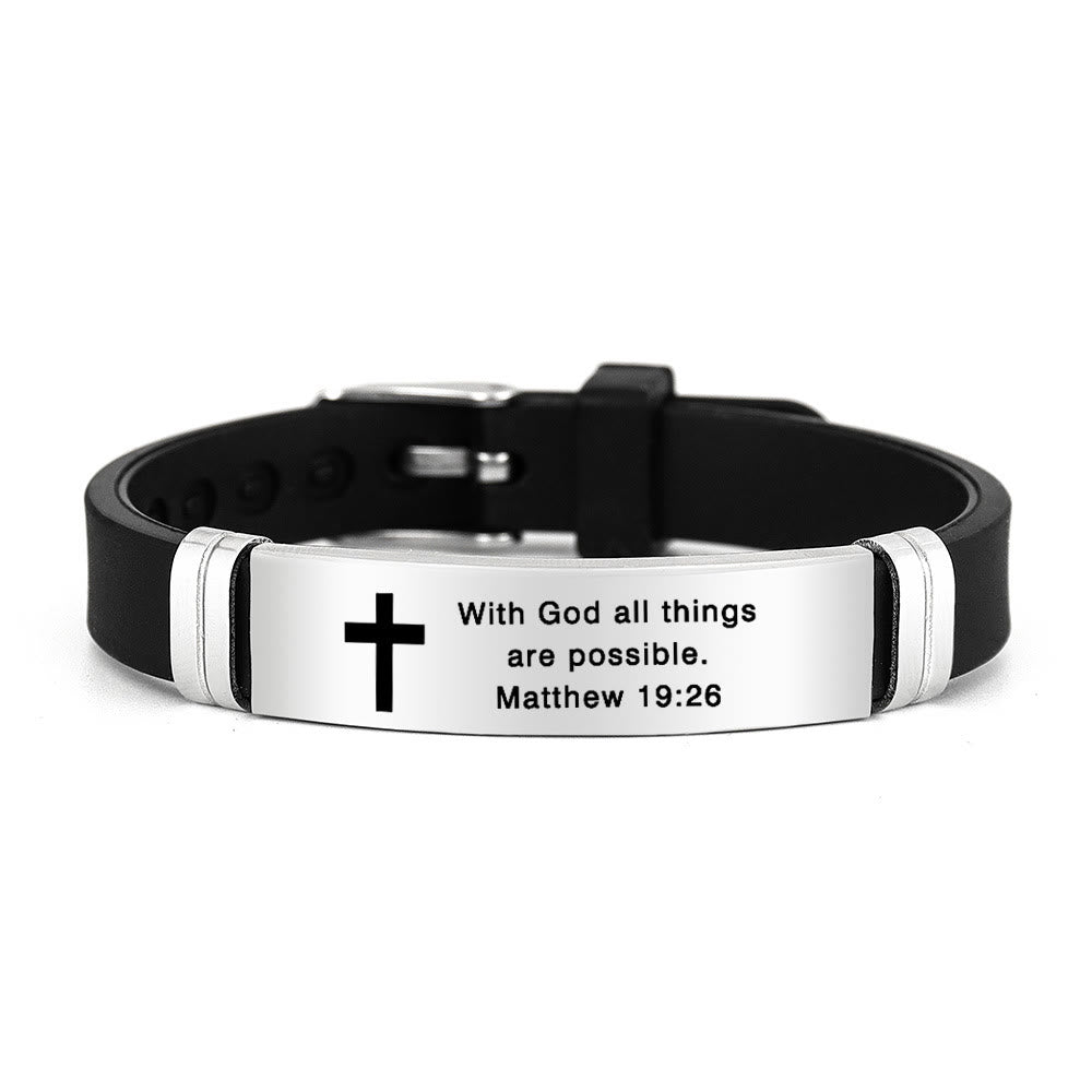 Pulsera Cruzada Motivacional de Varios Estilos con Versículos Bíblicos