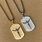 Collier cruciforme superposé moderne avec le Notre Père : Dévotion multicolore
