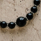 Pulsera de Obsidiana Negra de Armadura Espiritual con Dije de Cruz: Reza sin Miedo