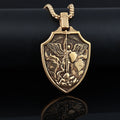 Collier pendentif bouclier Archange Michel : foi et protection au quotidien