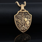 Collier pendentif bouclier Archange Michel : foi et protection au quotidien