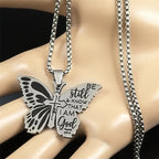 Salmos 46:10 Collar Mariposa Cruz: Herencia Bíblica de Fe para la Vida Diaria