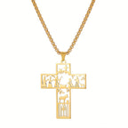 Cruz con collar calado del Pesebre: símbolo de fe atemporal para Navidad