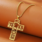 Cruz con collar calado del Pesebre: símbolo de fe atemporal para Navidad