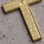 Collier pendentif croix Notre Père en acier inoxydable