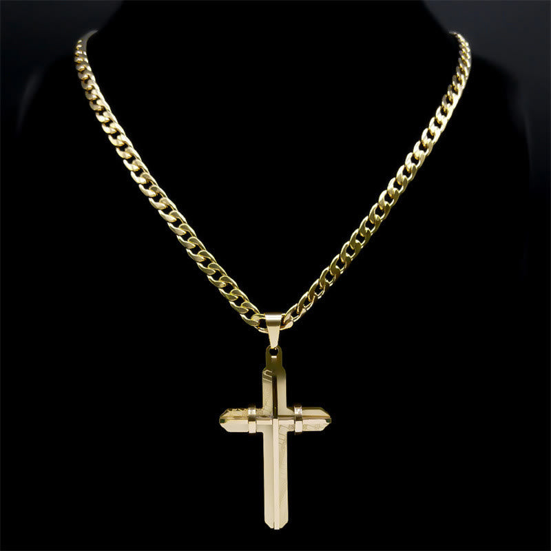 Collier Croix Déclaration : Artisanat Audacieux et Symbole Spirituel pour un Style Inspiré par la Foi